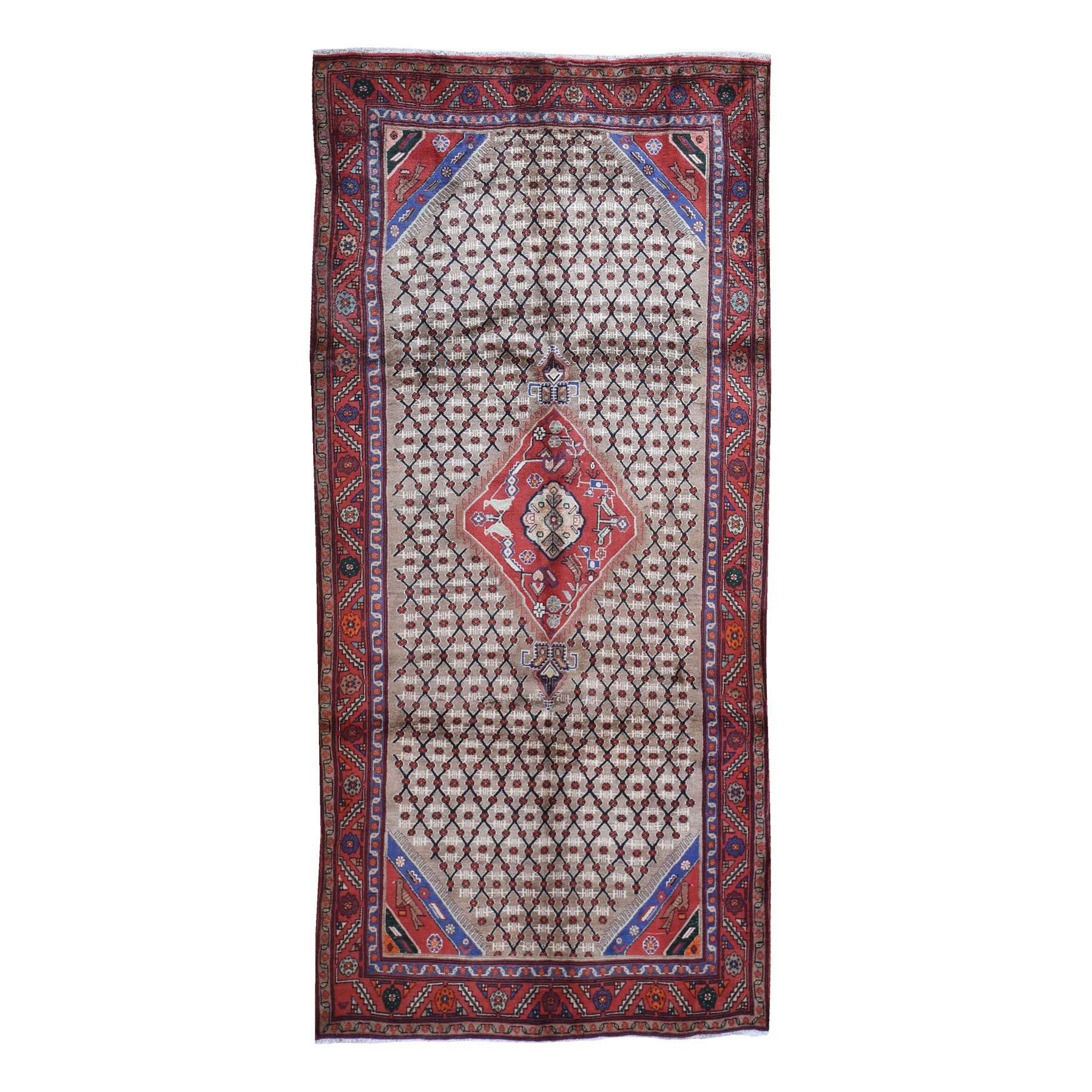 Traditional Wool Hand-Knotted Area Rug 4'9